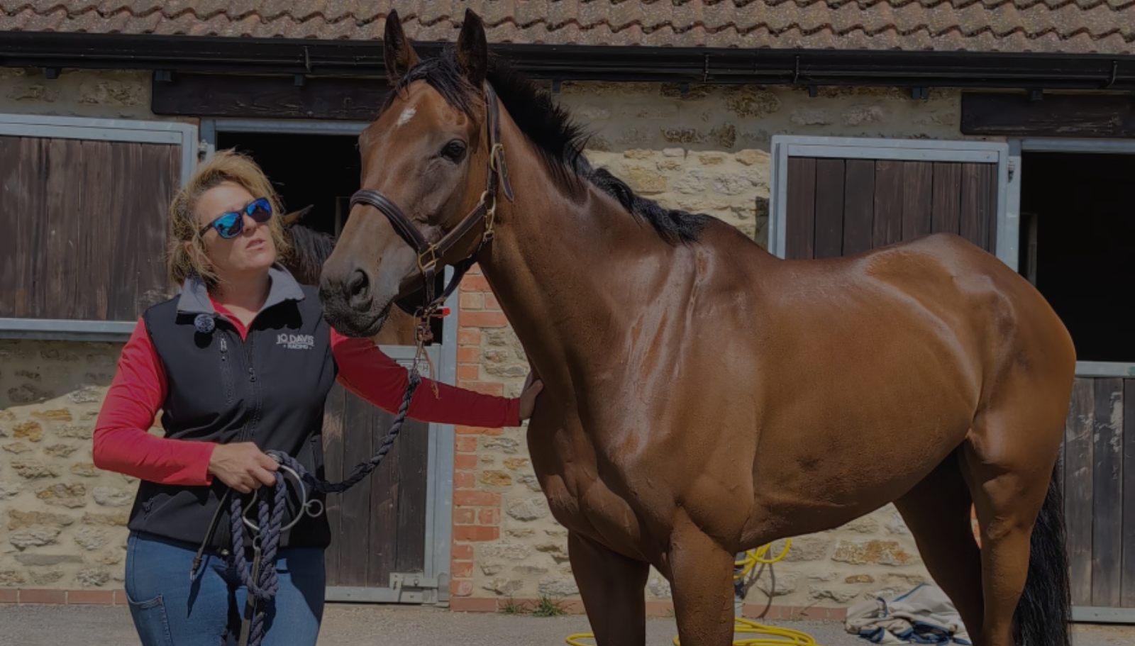 Jo Davis racing uses MonoShield Equine